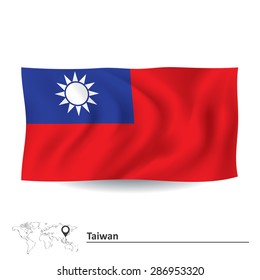 Flag of Taiwan - vector illustration