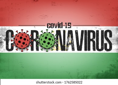 Flag of Tajikistan with coronavirus covid-19. Virus cells coronavirus bacteriums against background of the flag of Tajikistan. Coronavirus outbreak in Tajikistan. Mode quarantine. Vector illustration
