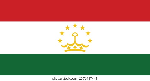 Flag of Tajikistan logo vector