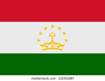 Flag of Tajikistan vector illustration