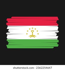 Flag of Tajikistan Vector Illustration