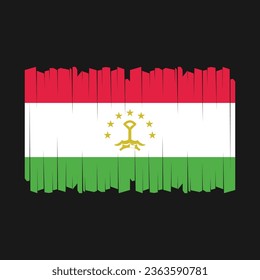 Flag of Tajikistan Vector Illustration