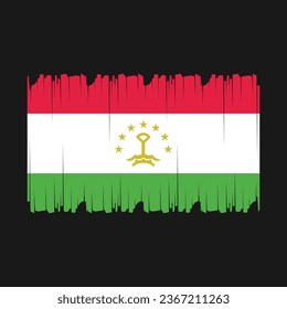Flag of Tajikistan Vector Illustration
