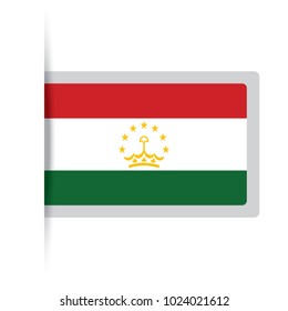 Flag of Tajikistan. Vector illustration of a stylized flag.
The slit in the paper with shadows. isolated on white.