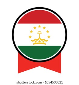 flag of Tajikistan,vector illustration of Tajikistan flag.