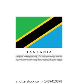Flag of Tanzania, Tanzania flag template design. Vector Eps 10