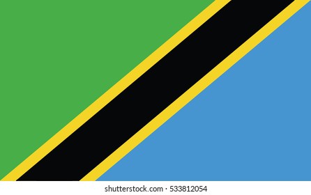 flag of tanzania vector icon illustration eps10