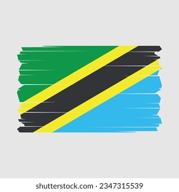 Flag of Tanzania vector illustration