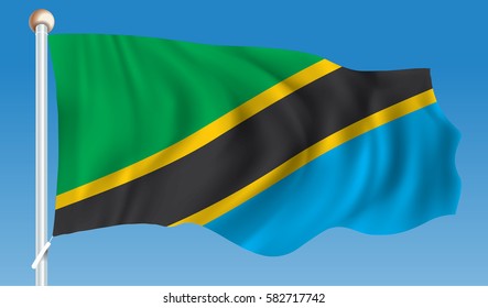 Flag of Tanzania - vector illustration