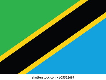 Flag of Tanzania vector illustration