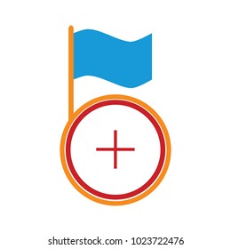 Flag Target Logo icon design