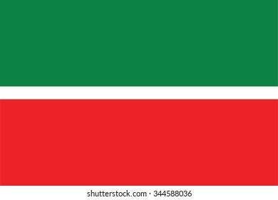 Flag of Tatarstan republics / krays / provinces / federal cities / autonomous oblast / autonomous okrugs of Russia. Vector illustration.
