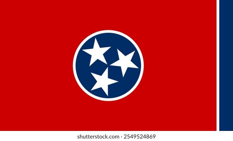 Bandeira do Tennessee, EUA, formato 16:9, bandeira do Tennessee, imagens vetoriais