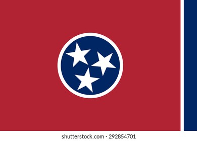 Flag of Tennessee - vector illustration.