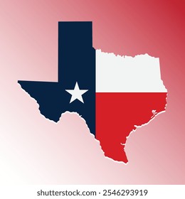 Flag of texas, Texas Map Flag Shape - US State of Texas map with flag illustration