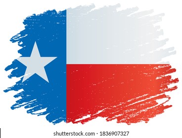 Flag of Texas, State of Texas. Bright, colorful vector illustration.