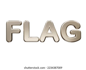 Flag text effect vector illustration