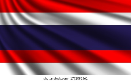Flag of Thailand background template.