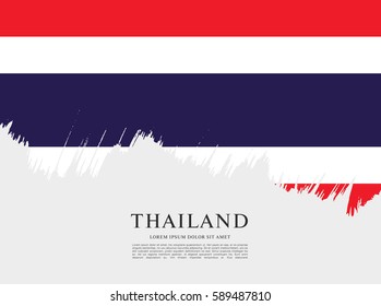 Flag of Thailand, brush stroke background
