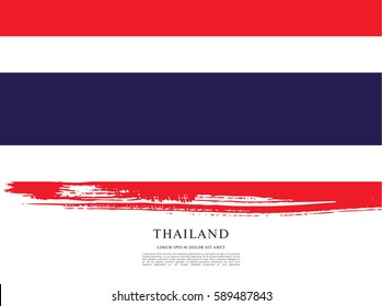 Flag of Thailand, brush stroke background