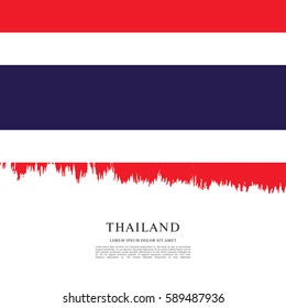 Flag of Thailand, brush stroke background