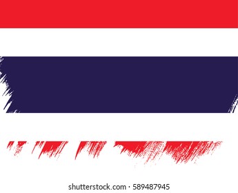 Flag of Thailand, brush stroke background