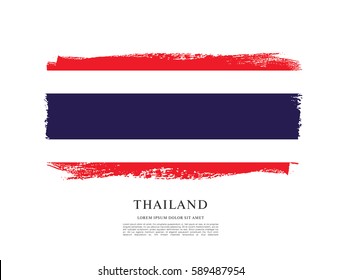 Flag of Thailand, brush stroke background