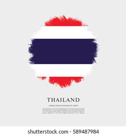 Flag of Thailand, brush stroke background