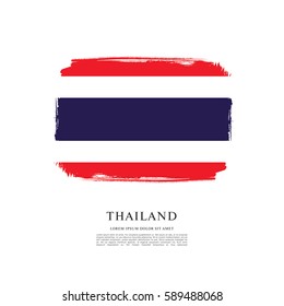 Flag Thailand Brush Stroke Background Stock Vector (Royalty Free ...