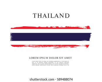 Flag of Thailand, brush stroke background