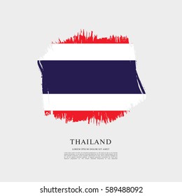 Flag of Thailand, brush stroke background