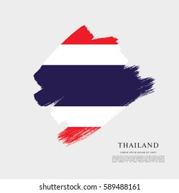 Flag of Thailand, brush stroke background
