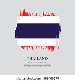 Flag of Thailand, brush stroke background