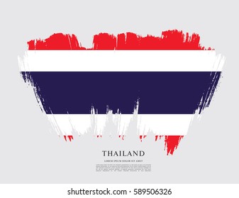 Flag of Thailand, brush stroke background