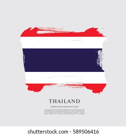 Flag of Thailand, brush stroke background