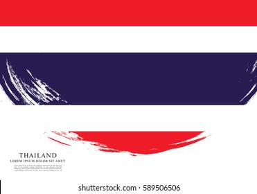 Flag of Thailand, brush stroke background