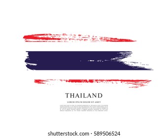 Flag of Thailand, brush stroke background