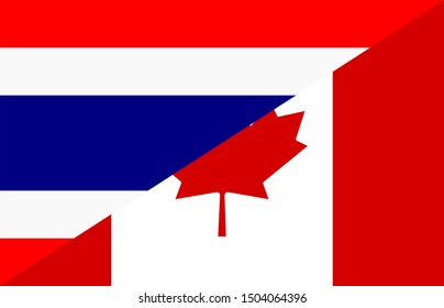 flag of thailand and canada