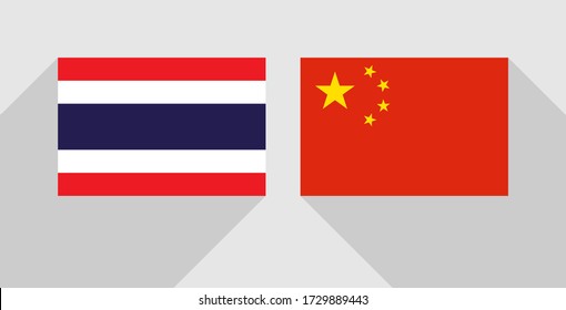 flag of thailand and china