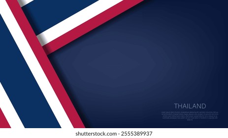 Flag of Thailand with copyspace background. Banner  vector template for Important days in thailand.