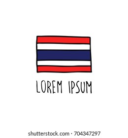 flag of Thailand doodle icon