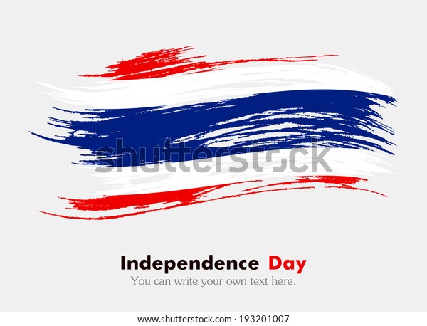 タイ国旗 グランジスタイルの国旗 独立記念日 のベクター画像素材 ロイヤリティフリー