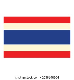 bandera de tailandia icono aislado