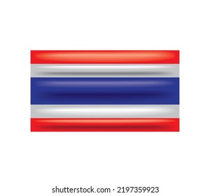 icono de la bandera de Tailandia aislada