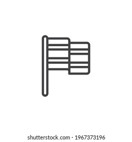 Flag of Thailand line icon. linear style sign for mobile concept and web design. outline vector icon. Symbol, logo illustration. Vector graphics