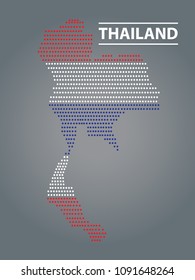 Flag Thailand Map