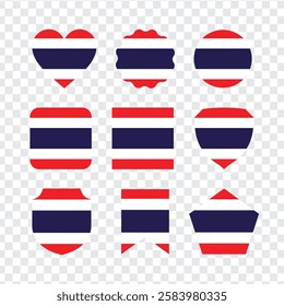 flag of thailand modern shapes