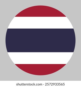 Flag of Thailand round shape, national symbol