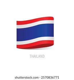 Flag Of Thailand Vector Design.