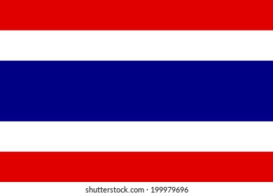 Flag of Thailand. Vector illustration.